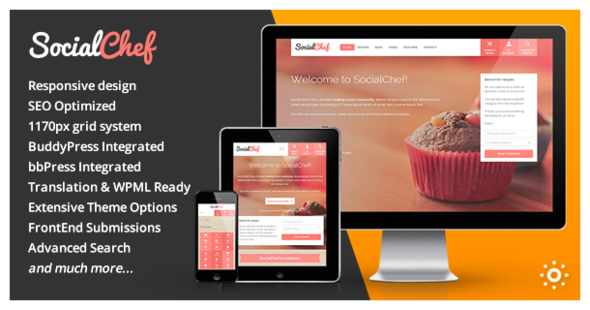 Socialchef Social Recipe WordPress Theme