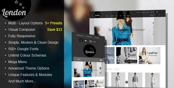London Stars Responsive Woocommerce Theme