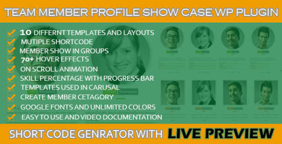 WordPress Team Profile Showcase