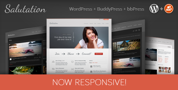 Salutation Responsive WordPress Buddypress Theme