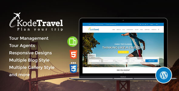 KodeTravel & Tourism WordPress Theme