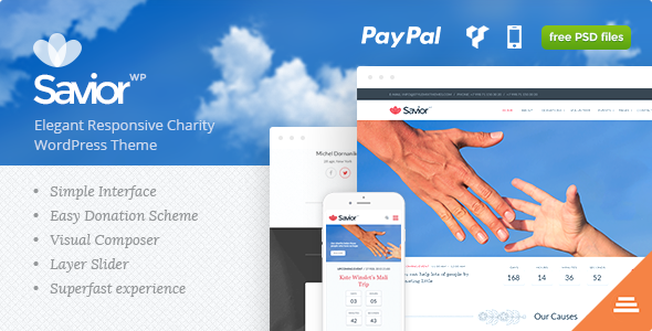 Savior Charity Donations WordPress Theme