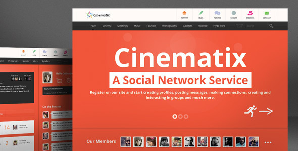 Cinematix BuddyPress Theme