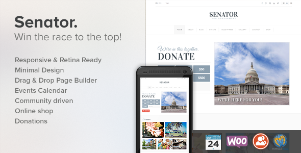 Senator Political WordPress Theme