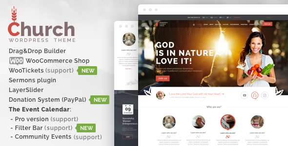Church & Events Responsive WordPress Theme