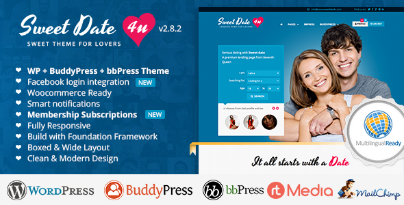 Sweet Date More Than A WordPress Dating Theme