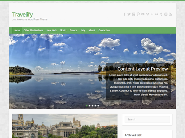 Free Travelify eCommerce WordPress Theme