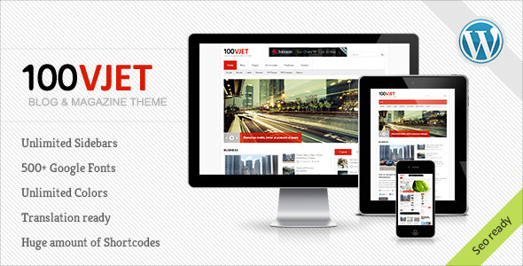 100 Vjet Responsive WP Magazine
