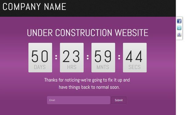 Franze Under Construction WordPress Theme