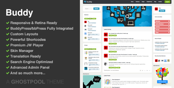 Buddy Multipurpose WordPress BuddyPress Theme