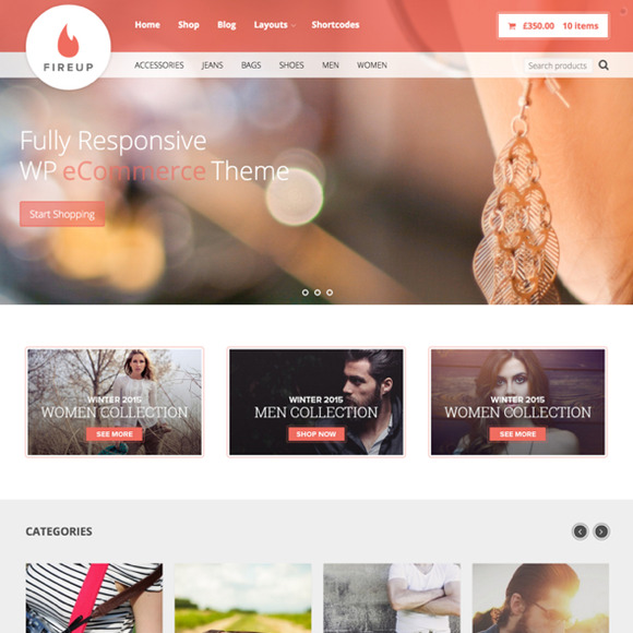 fireup WordPress eCommerce theme