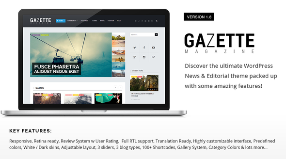 Gazette Magazine WordPress Community Theme